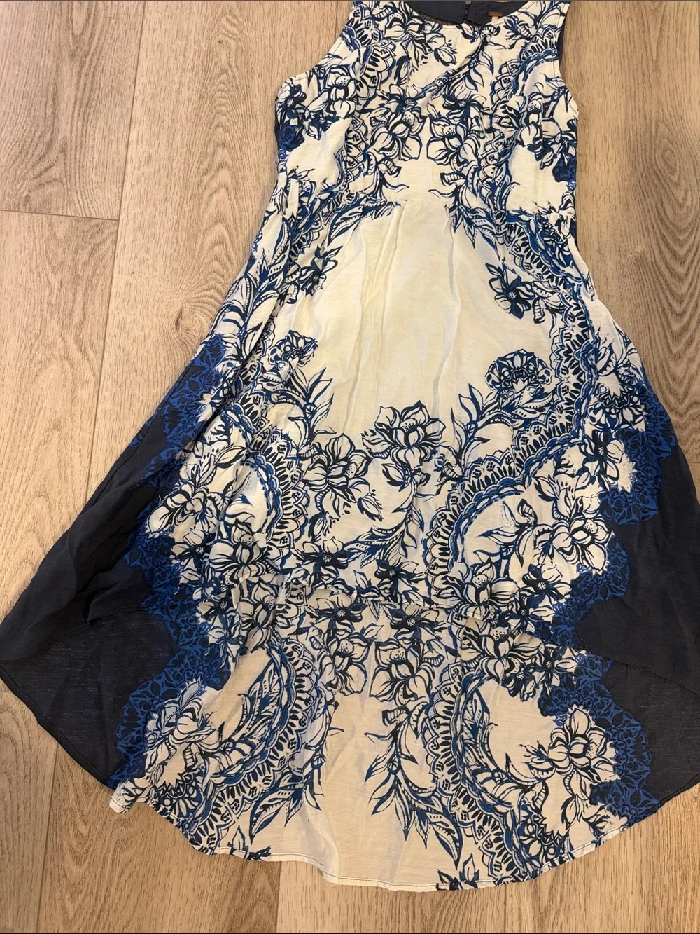 Free People Navy Blue Lace-Trim Camisole